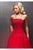 Alyce Paris - Sparkling Strapless Lace Bodice Ball Gown 6564 In Red