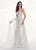 Rachel Allan - 6566 Sweetheart Gown with Overlay In White