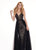 Rachel Allan - 6566 Sweetheart Gown with Overlay In Black