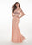 Rachel Allan - 6571 Two Piece Off-Shoulder Lace Dress In Pink