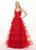 Rachel Allan - 6576 Beaded Sweetheart Corset Bodice Tulle Ballgown In Red