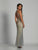 Dave & Johnny - A6577 Bejeweled Haltered Evening Gown in Silver