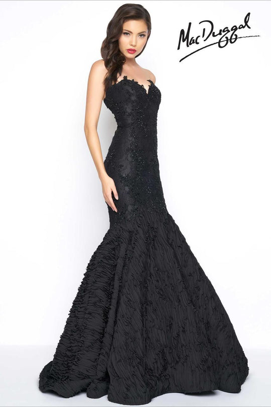 Mac Duggal - Black White Red Style 65803R