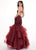 Rachel Allan - 6582 Sequined Halter Ruffled Mermaid Dress In Red