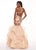 Rachel Allan - 6582 Sequined Halter Ruffled Mermaid Dress In Neutral