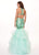 Rachel Allan - 6582 Sequined Halter Ruffled Mermaid Dress In Green