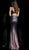 Jovani - 65847 Ombre Sequined Plunging V-neck Trumpet Dress in Purple