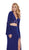 Rachel Allan - 6585 Floral Beaded Two Piece Long Sleeve Jersey Dress In Blue