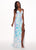 Rachel Allan - 6588 Sequined Plunging Sweetheart Slit Gown in White
