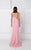 Floral Illusion Bateau Neck Gown 2761