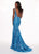 Rachel Allan - 6590 Embroidered Lace Scoop Neck Gown In Blue