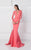 Long Sleeve Illusion Mermaid Gown 2769
