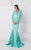 Long Sleeve Illusion Mermaid Gown 2769