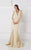 Long Sleeve Illusion Mermaid Gown 2769