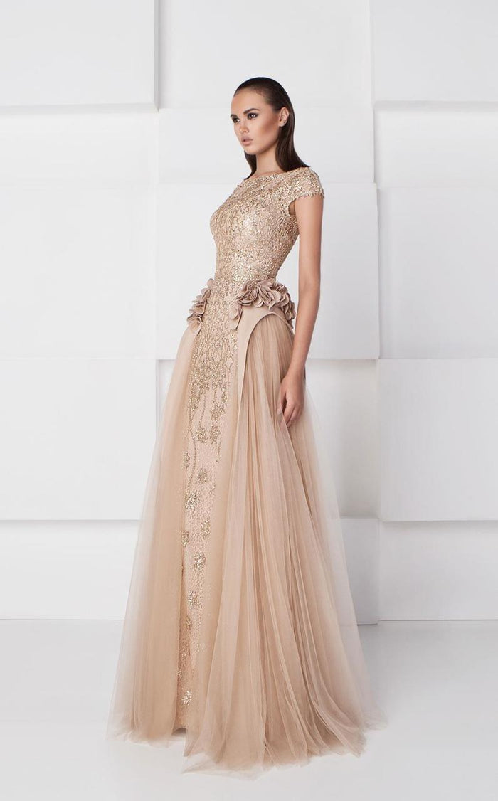 Lace Bateau Neck A-Line Gown 2779