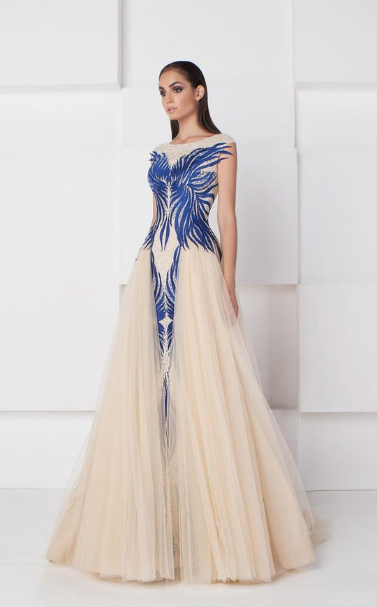 Embellished Cap Sleeves Ballgown 2782