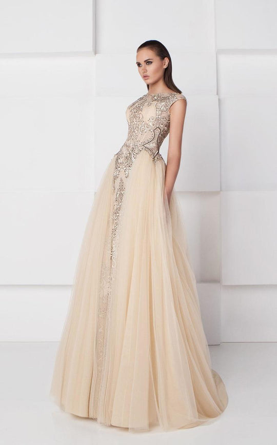 Lace Cap Sleeves Ballgown 2783