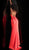 Jovani - 65938 Deep V-neck Trumpet Dress With Criss Cross Open Back In White In Red