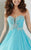 Tiffany Homecoming - Embellished Strapless A-line Dress 16144 In Blue