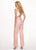 Rachel Allan - 6594 Embroidered Two Tone Mikado Jumpsuit In White and Pink