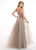 Rachel Allan - 6596 Two Piece Embroidered Tulle A-line Dress In Brown