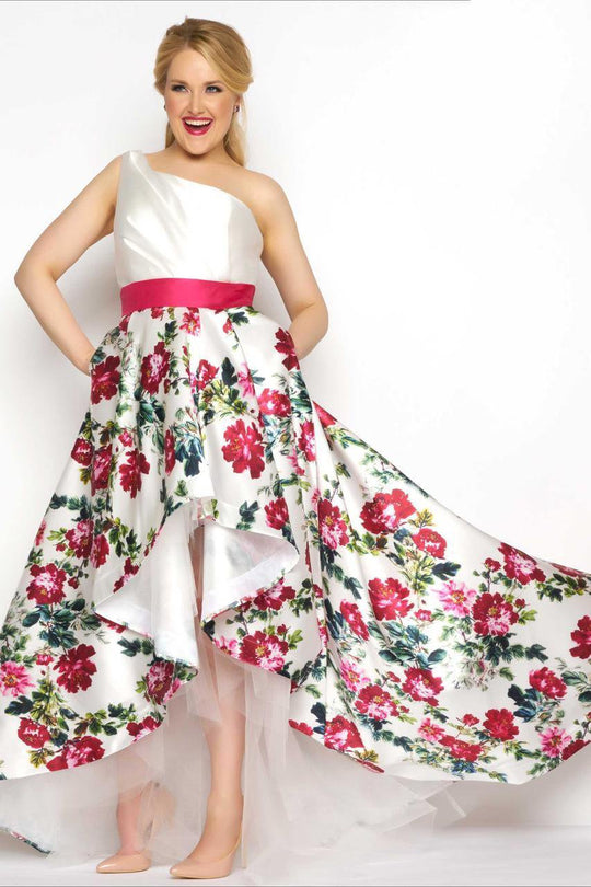 Mac Duggal - Fabulouss Style 65973F in White and Multi-Color