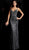 Jovani - 65978 Beaded Sweetheart Fitted Evening Gown in Black and Silver