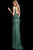 Jovani - Plunging V-Neck Fully Beaded Trumpet Gown 65981