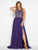 Mac Duggal Fabulouss - 65986F Beaded Chiffon A-line Dress In Purple