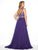 Mac Duggal Fabulouss - 65986F Beaded Chiffon A-line Dress In Purple