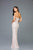 Scala - 48950 Embellished Straight Across Neck Sheath Dress In Pink