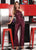 Rachel Allan - 6600 Sequined Halter Cutout Jumpsuit In Red