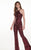 Rachel Allan - 6600 Sequine Embellished Halter Neck Jumpsuit In Black and Red
