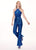 Rachel Allan - 6600 Sequined Halter Cutout Jumpsuit In Blue