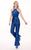 Rachel Allan - 6600 Sequine Embellished Halter Neck Jumpsuit In Blue