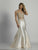 Dave & Johnny - A6601 Bateau Neck Faux Two-Piece Mermaid Gown in White
