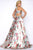 Mac Duggal - 66036M Two Piece Prom Dress with Jeweled Neckline in Multi-Color and Floral