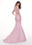 Rachel Allan - 6603 Off Shoulder Glitter Jersey Mermaid Gown In Pink