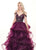 Rachel Allan - 6605 Beaded Cold Shoulders Ruffles Organza Ballgown In Purple