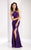 Clarisse - 2710 Bejeweled Halter Sheath Dress in Purple