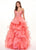 Rachel Allan - 6605 Beaded Cold Shoulders Ruffles Organza Ballgown In Orange