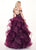 Rachel Allan - 6605 Beaded Cold Shoulders Ruffles Organza Ballgown In Purple