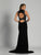 Dave & Johnny - A6605 Sequin High Sheath Dress in Black
