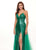 Rachel Allan - 6606 Sequined Sweetheart Gown with Overlay In Green