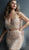 Jovani - 66073 Two Piece Fringed Cocktail Dress In Neutral