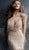 Jovani - 66073 Two Piece Fringed Cocktail Dress In Neutral