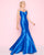 Mac Duggal - 66080L Beaded Scoop Mermaid Dress In Blue