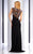 Clarisse - 2756 Sheer Floral Detailed Evening Gown in Black and Pink