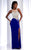 Clarisse - 2764 Embellished Jewel Sheath Dress in Blue