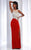 Clarisse - 2764 Embellished Jewel Sheath Dress in Red